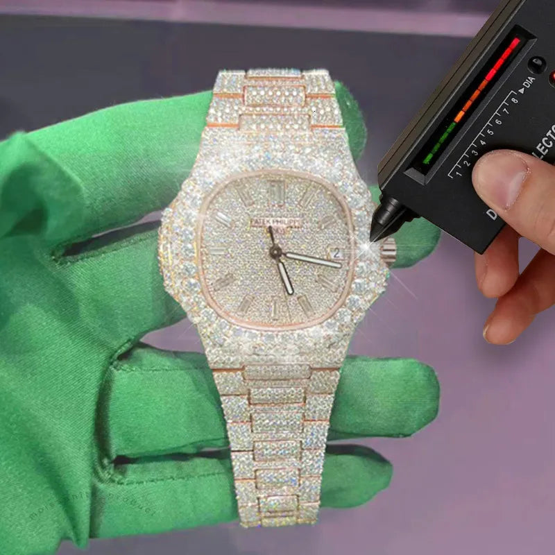 Radiant Elegance: Audemars Piguet All-Diamond Automatic Watch