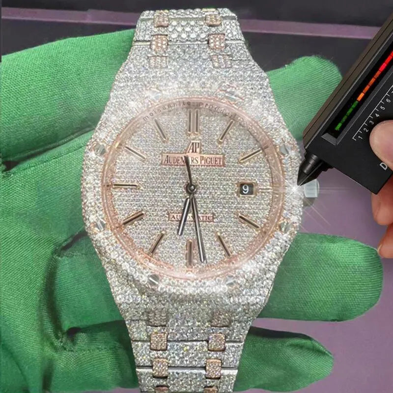 Radiant Elegance: Audemars Piguet All-Diamond Automatic Watch