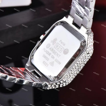 Two-Tone Iced-Out Roman Dial Watch – Colored Face with Full Moissanite Shine
