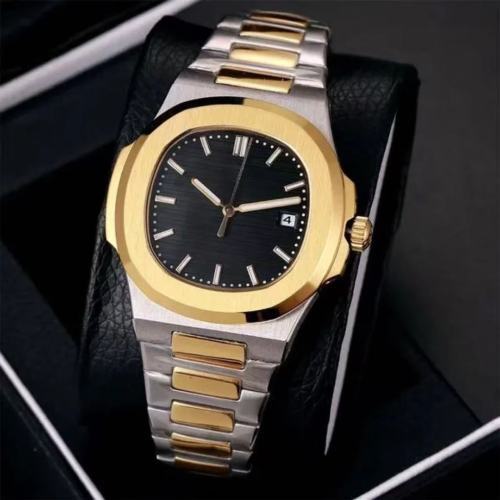 Patek Philippe Black Dial Men’s Watch – Two-Tone Gold & Silver