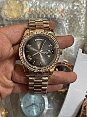 Rolex Day-Date Rose Gold with Diamond Bezel